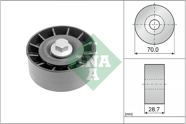 Deflection/Guide Pulley, V-ribbed belt